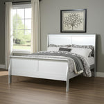 62inches X 90inches X 47inches Platinum Wood Queen Bed