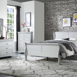 41inches X 85inches X 47inches Platinum Wood Twin Bed