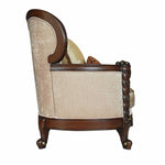 37inches X 46inches X 49inches Fabric Dark Walnut Upholstery Wood LegTrim Chair w2 Pillows