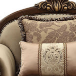 38inches X 49inches X 45inches Fabric Walnut Upholstery Wood LegTrim Chair w2 Pillows