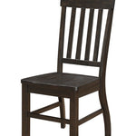22inches X 19inches X 40inches Rustic Walnut Wood Side Chair  Set of 2