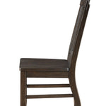 22inches X 19inches X 40inches Rustic Walnut Wood Side Chair  Set of 2