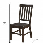 22inches X 19inches X 40inches Rustic Walnut Wood Side Chair  Set of 2