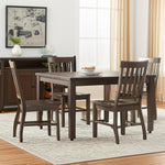 22inches X 19inches X 40inches Rustic Walnut Wood Side Chair  Set of 2