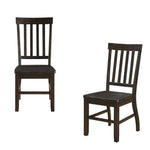 22inches X 19inches X 40inches Rustic Walnut Wood Side Chair  Set of 2