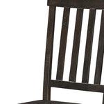 22inches X 19inches X 40inches Rustic Walnut Wood Side Chair  Set of 2