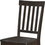 22inches X 19inches X 40inches Rustic Walnut Wood Side Chair  Set of 2