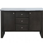 18inches X 54inches X 36inches Marble Gray Oak Wood Marble Server