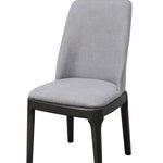 23inches X 21inches X 39inches Light Gray Linen Upholstered Seat and Oak Wood Side Chair