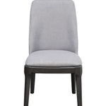 23inches X 21inches X 39inches Light Gray Linen Upholstered Seat and Oak Wood Side Chair