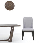 23inches X 21inches X 39inches Light Gray Linen Upholstered Seat and Oak Wood Side Chair