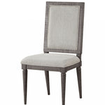 18inches X 21inches X 41inches Fabric Salvaged Natural Wood Upholstered Seat Side Chair Set2