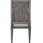 18inches X 21inches X 41inches Fabric Salvaged Natural Wood Upholstered Seat Side Chair Set2