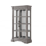 18inches X 44inches X 80inches Salvaged Natural Wood Glass Curio