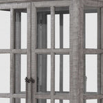 18inches X 44inches X 80inches Salvaged Natural Wood Glass Curio