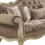 35inches X 93inches X 42inches Fabric Vintage Oak Upholstery Poly Resin Sofa w5 Pillows