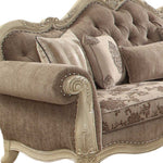 35inches X 93inches X 42inches Fabric Vintage Oak Upholstery Poly Resin Sofa w5 Pillows