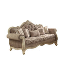 35inches X 93inches X 42inches Fabric Vintage Oak Upholstery Poly Resin Sofa w5 Pillows