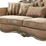 35inches X 93inches X 42inches Fabric Vintage Oak Upholstery Poly Resin Sofa w5 Pillows