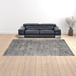 8' x 13' Polypropylene Grey Area Rug