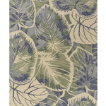 9'x12' Blue Green Hand Tufted Caladium Indoor Area Rug