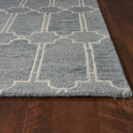 9inches x 12inches  Wool Blue Area Rug