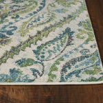 9inches x 13inches  Polypropylene Ivory or Teal Area Rug
