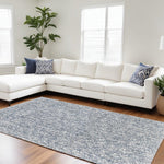 9' x 13' Polyester Slate Heather Area Rug