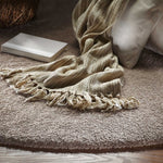 9inches x 13inches Polyester Beige Area Rug