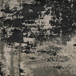 10inchesx13inches Silver Charcoal Machine Woven Abstract Paint Splatter Indoor Area Rug
