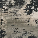 10inchesx13inches Silver Charcoal Machine Woven Abstract Paint Splatter Indoor Area Rug