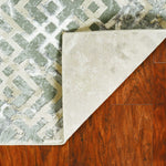 10'x13' Sand Silver Machine Woven Geometric Indoor Area Rug