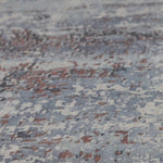 9inchesx12inches Slate Grey Hand Loomed Abstract Brushstroke Indoor Area Rug