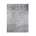 9inchesx12inches Slate Grey Hand Loomed Abstract Brushstroke Indoor Area Rug