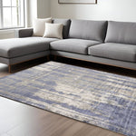 8inches x 11inches  Viscose Grey or  Blue Area Rug