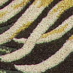 3inches x 5inches Espresso Fern Leaves Wool Area Rug