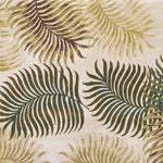 3inchesx5inches Natural Beige Hand Tufted Tropical Leaves Indoor Area Rug
