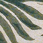 3inchesx5inches Natural Beige Hand Tufted Tropical Leaves Indoor Area Rug