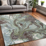 5inches x 8inches Seafoam Watercolor Indoor Area Rug
