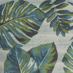 5inches x 8inches Teal or Green Tropical Leaves Indoor Area Rug