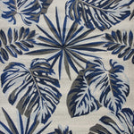 5inchesx8inches Grey Blue Machine Woven Tropical Indoor Area Rug