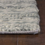 3' x 5' Grey Braided Wool Indoor Area Rug