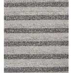 3inchesx5inches Grey White Hand Woven Knobby Stripes Indoor Area Rug