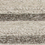 3inchesx5inches Grey White Hand Woven Knobby Stripes Indoor Area Rug