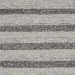 3inchesx5inches Grey White Hand Woven Knobby Stripes Indoor Area Rug