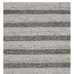3inchesx5inches Grey White Hand Woven Knobby Stripes Indoor Area Rug