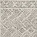 5inches x 7inches Sand Geometric Diamond Wool Indoor Area Rug
