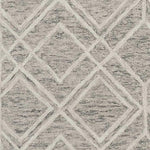 5inches x 7inches Sand Geometric Diamond Wool Indoor Area Rug