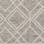 5inches x 7inches Sand Geometric Diamond Wool Indoor Area Rug