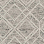 5inches x 7inches Sand Geometric Diamond Wool Indoor Area Rug